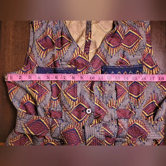 Anthropologie Eleveness Geometric Patterned Vest Medium - Picture 11 of 11